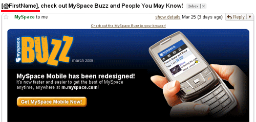 MySpace Buzz Failure